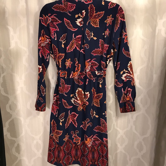 Liz Claiborne Petite Dress Paisley Leaf - Picture 2 of 8